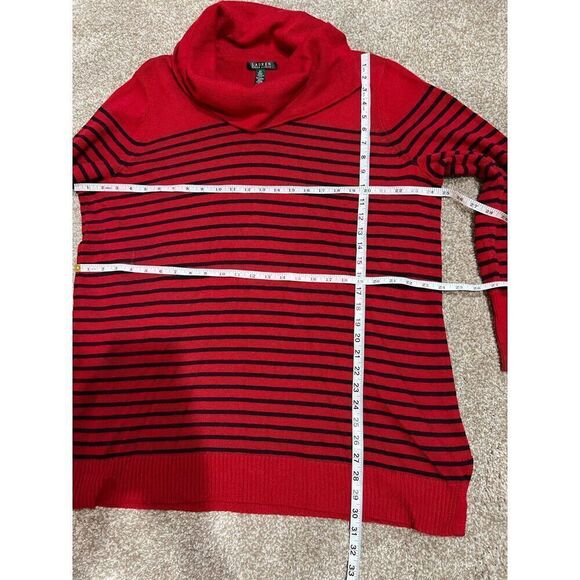 Lauren Ralph Lauren women red striped sweater long sleeve plus size 2X - Picture 8 of 8